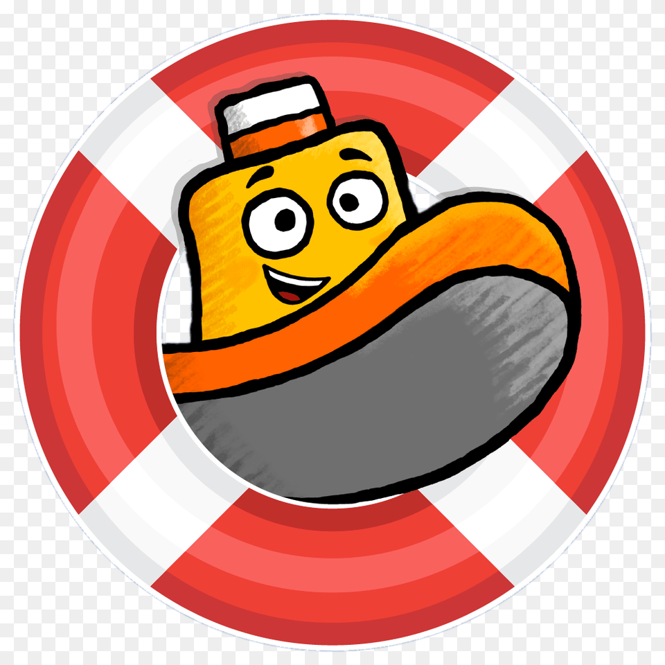 Toot The Tiny Tugboat In Life Buoy, Water Png