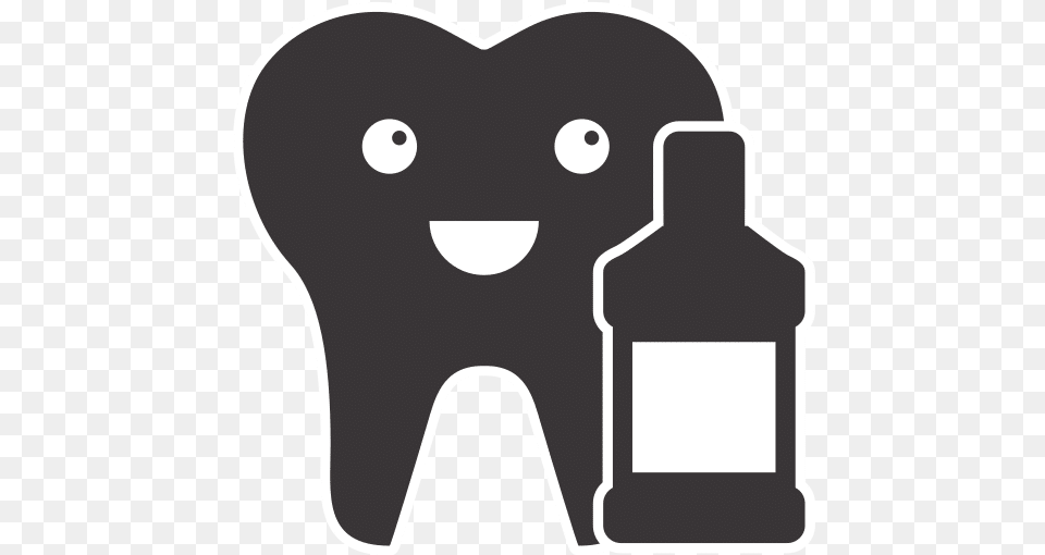 Tooth And Mouthwash Icon Happy, Bottle, Alcohol, Wine, Wine Bottle Png Image