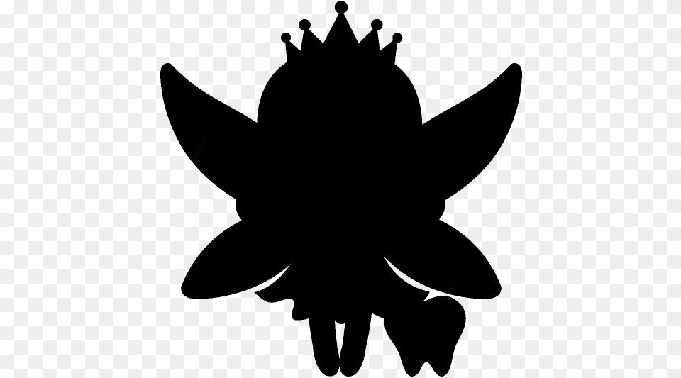 Tooth Fairy Black And White Silhouette, Flower, Plant Free Png Download