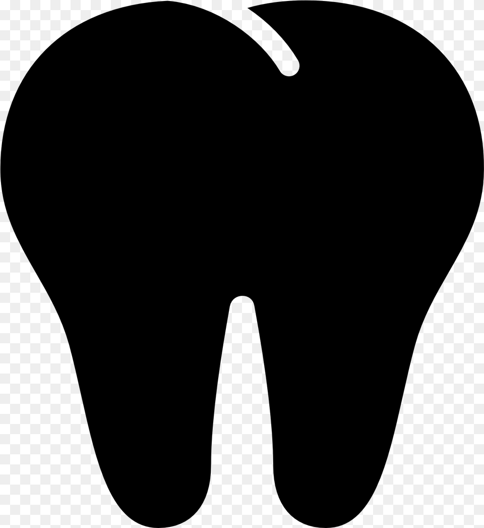 Tooth Filled Icon Heart, Gray Free Png Download