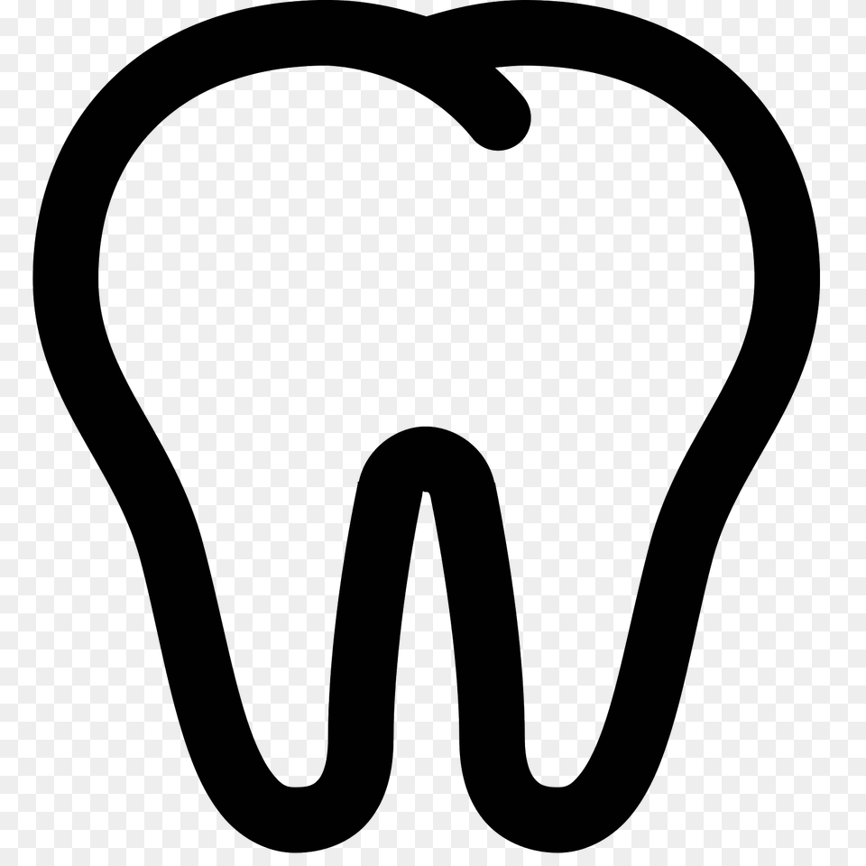 Tooth Icon, Gray Free Png Download
