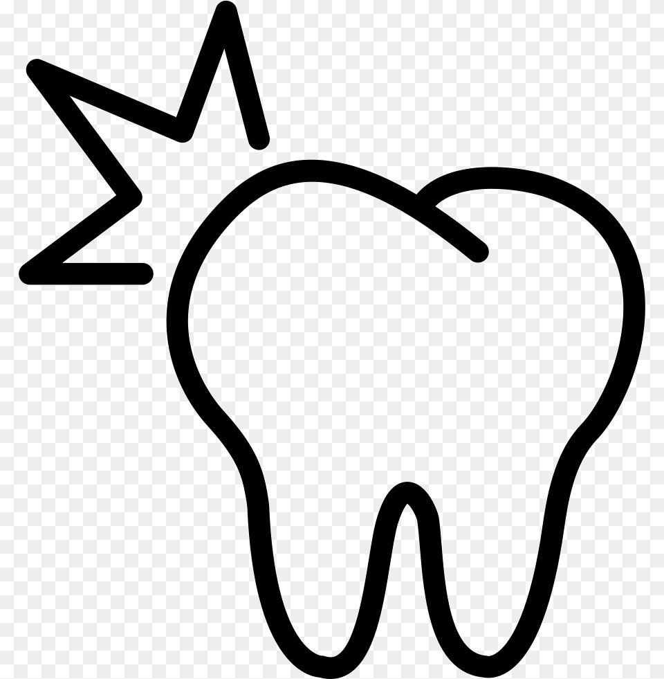 Tooth Outline Tooth Outline, Stencil, Smoke Pipe, Star Symbol, Symbol Free Png