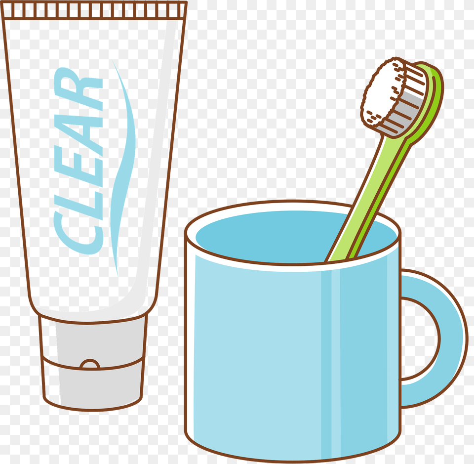 Toothbrush And Toothpaste Clipart, Brush, Device, Tool Free Png
