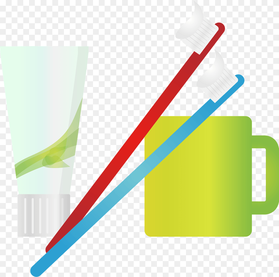 Toothbrush Toothpaste And Cup Clipart, Brush, Device, Tool Free Png
