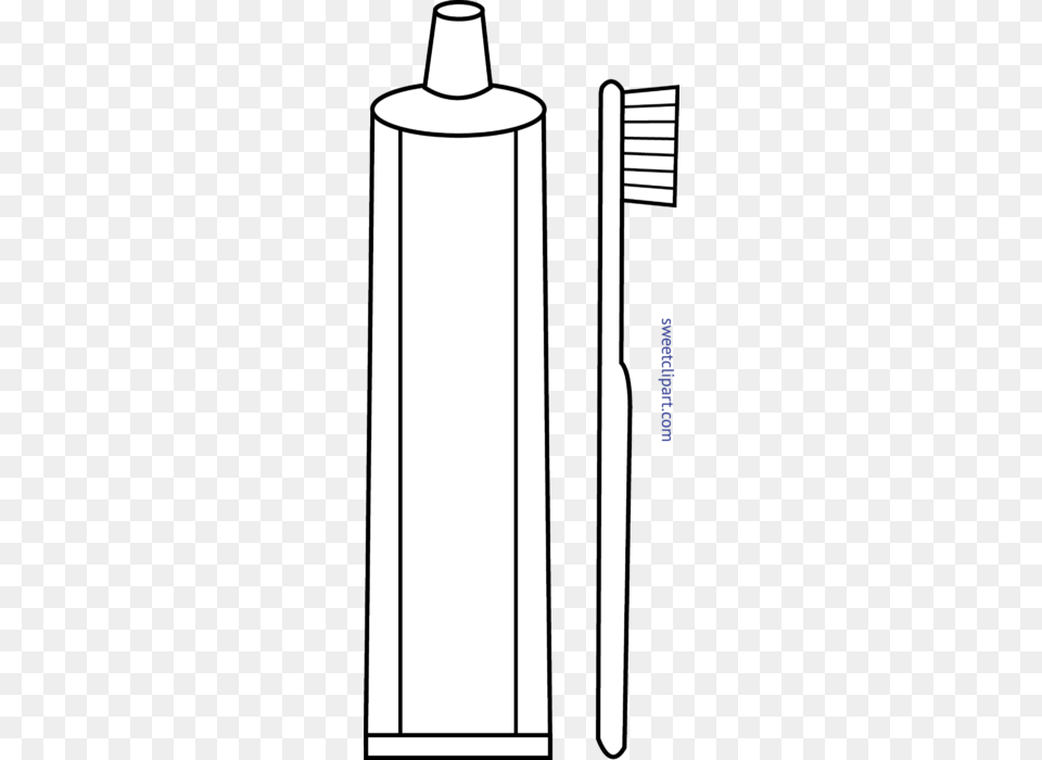 Toothbrush Toothpaste Lineart Clip Art, Brush, Device, Tool Free Png