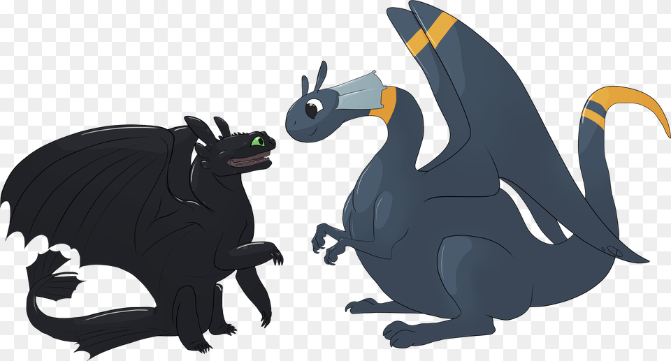 Toothless And Masotan By Thistlefahks Fur Affinity Dot Net Dragon Pilot Masotan And Toothless, Animal, Bird, Vulture, Mammal Free Png