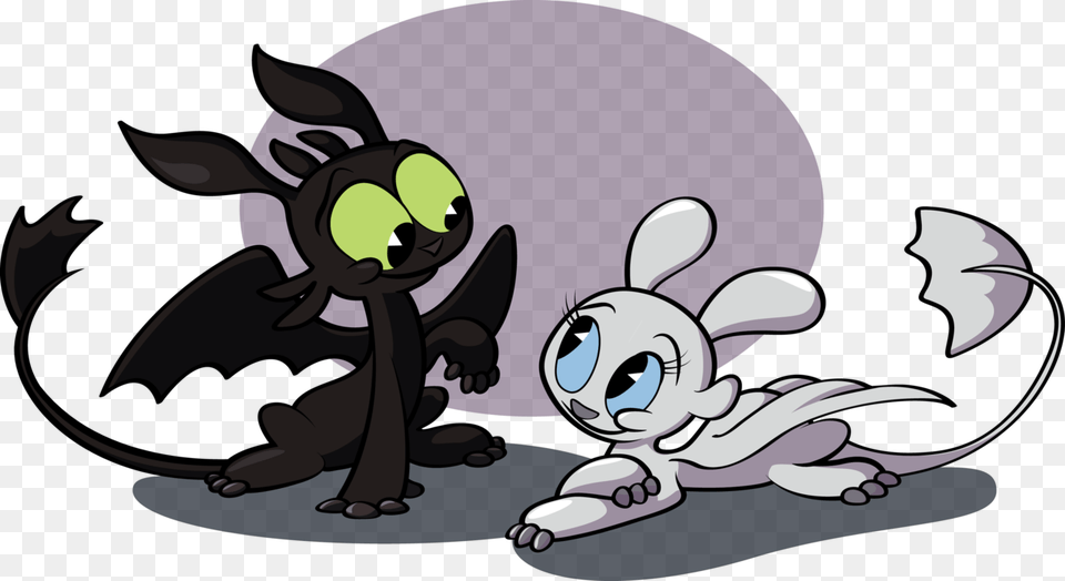 Toothless And The Light Fury Are So Cute Light Fury And Toothless Clipart, Cartoon Png