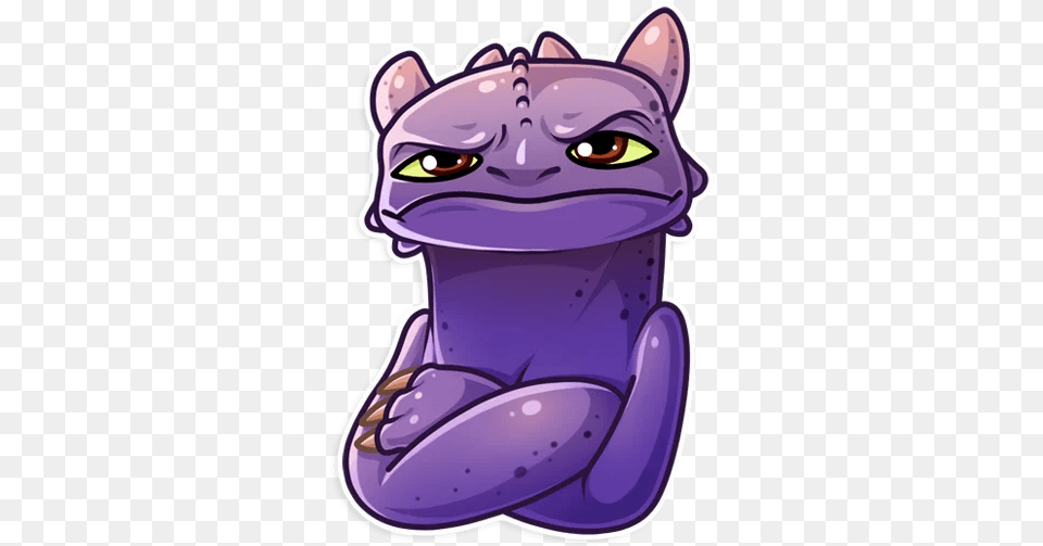 Toothless Telegram Sticker Toothless Sticker Telegram, Purple, Animal, Wildlife Free Transparent Png