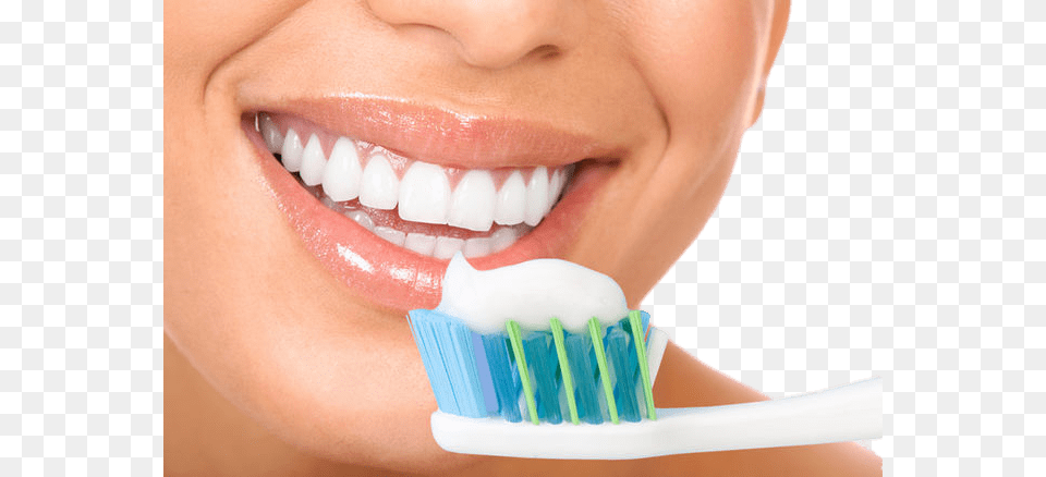 Toothpaste On Brush Near Face, Person, Body Part, Teeth, Mouth Free Png Download