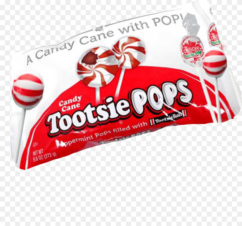 Tootsiepop Candycane Candy Cane Tootsie Pop, Food, Sweets Free Png Download