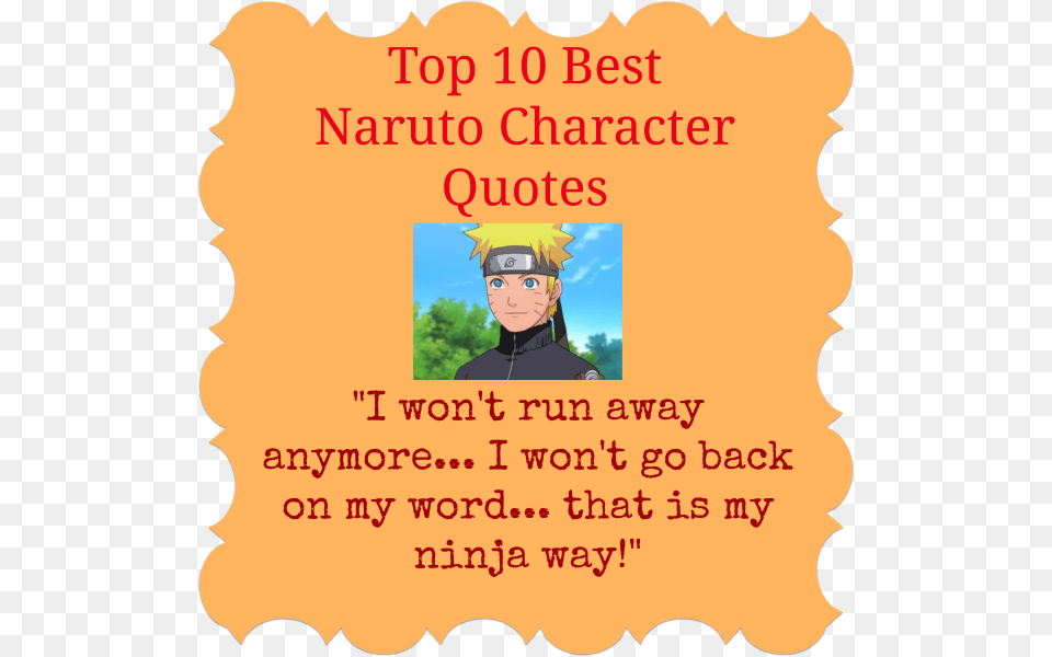 Top 10 Best Naruto Quotes, Advertisement, Poster, Book, Publication Png Image