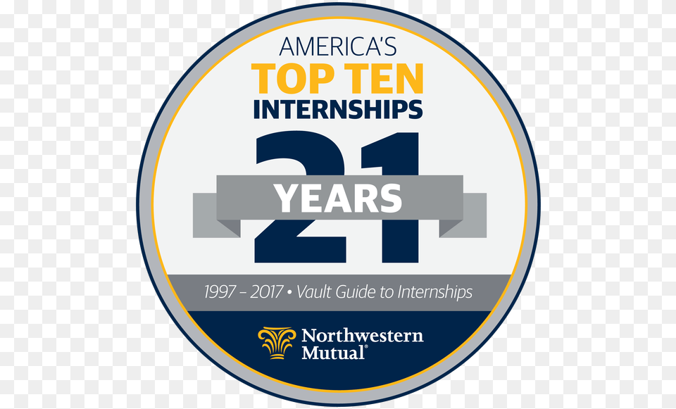 Top 10 Internships Graphic America39s Top 25 Internships Northwestern Mutual, Advertisement, Poster, Disk Png