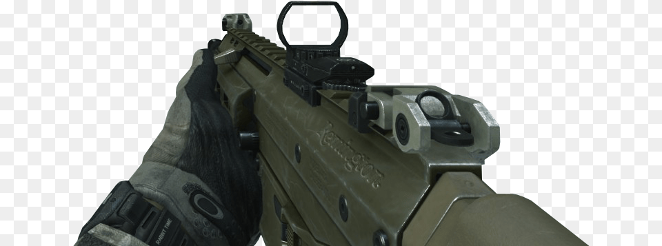 Top 10 Most Over Powered Guns In Call Of Duty History Cod Ump Red Dot, Firearm, Gun, Rifle, Weapon Png Image