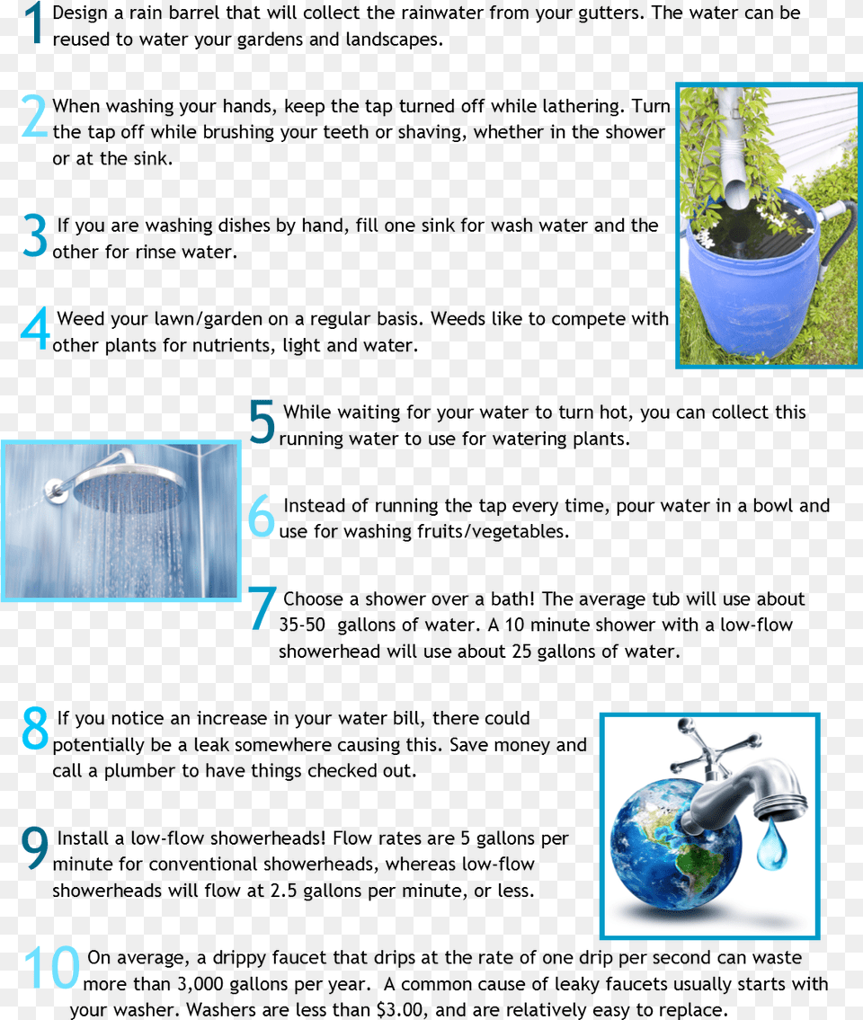 Top 10 Tips For Water Conservation Graphic Design, Art, Collage, Sphere, Astronomy Free Png