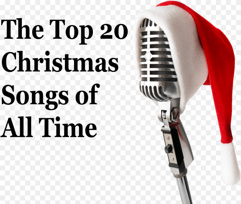 Top 20 Christmas Songs Of All Time Christmas Microphone Transparent, Electrical Device Free Png Download