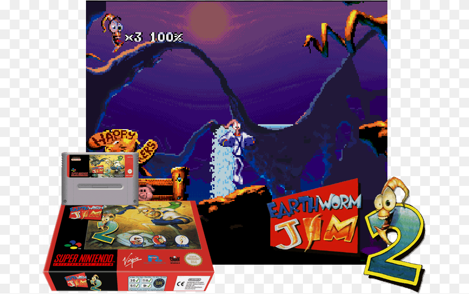 Top 20 Super Nintendo Snes Official Platformer Games Earthworm Jim 2, Arcade Game Machine, Game Png