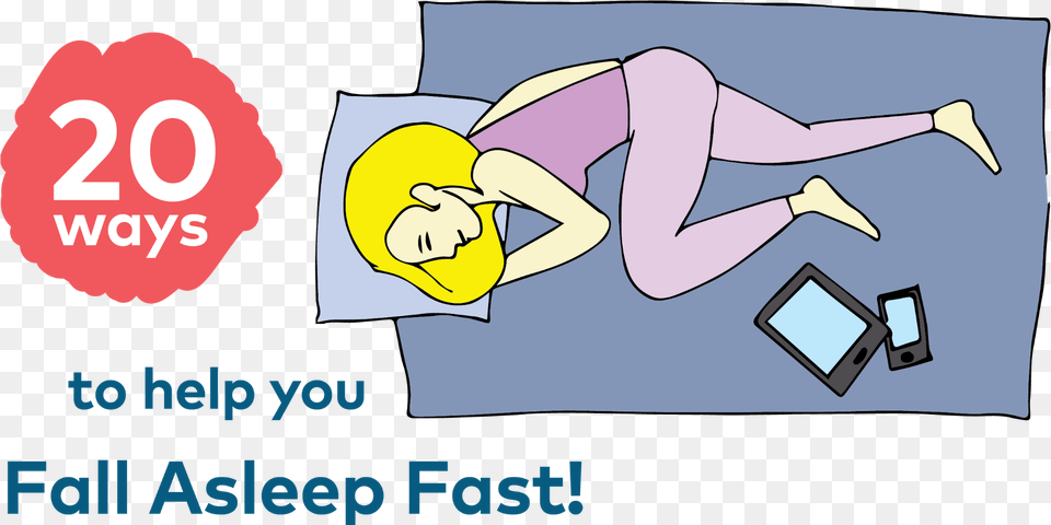 Top 20 Ways To Help You Fall Sleep Fast Cartoon, Face, Head, Person, Leisure Activities Png Image