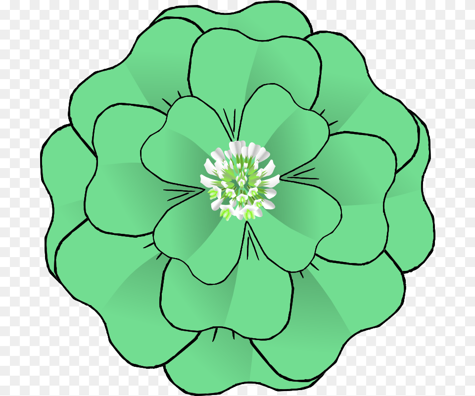Top 23 Clover Flower Images Green Clip Art Flower, Anther, Dahlia, Plant, Anemone Png