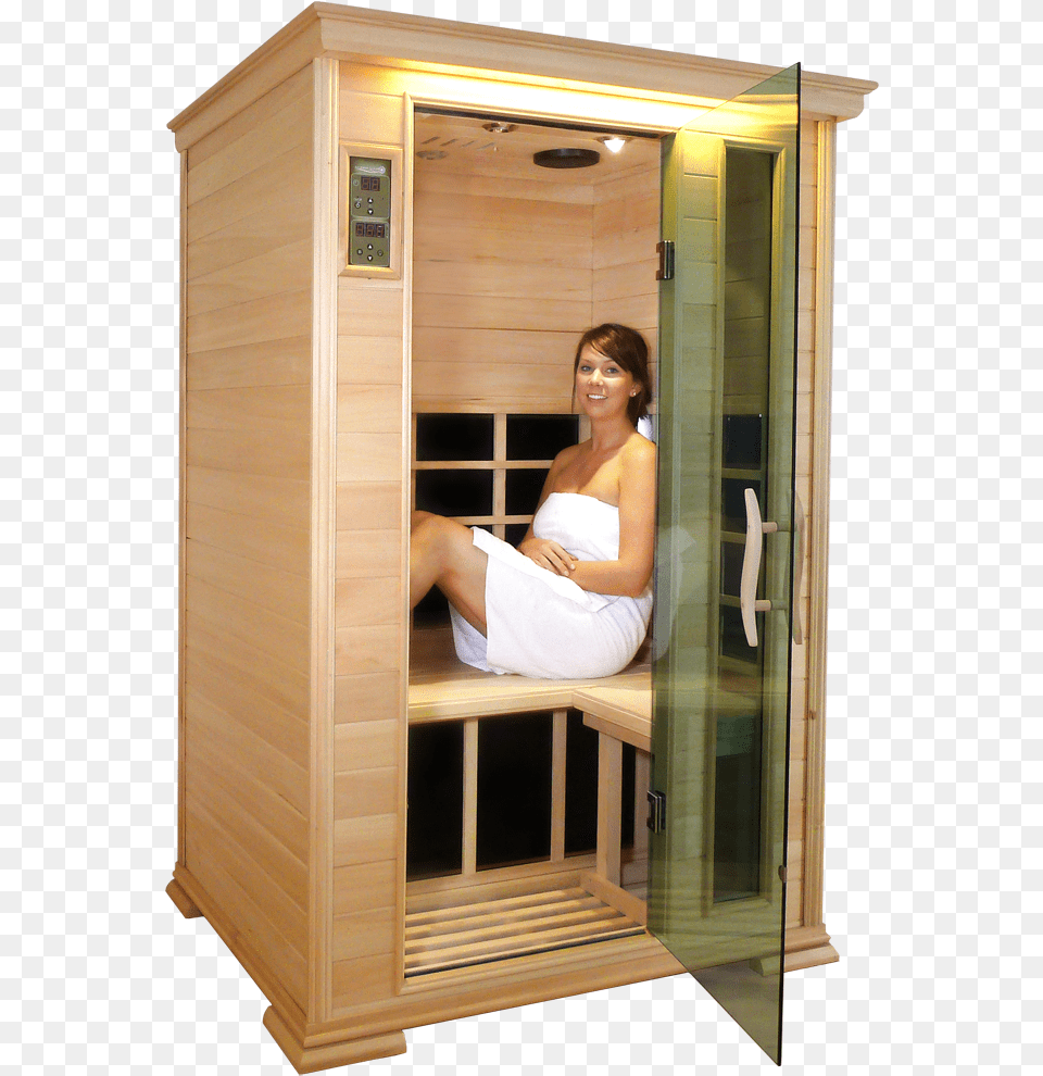 Top 3 Best Value Infrared Saunas Picturetitle Top Infrared Sauna Sauna, Adult, Female, Person, Woman Png