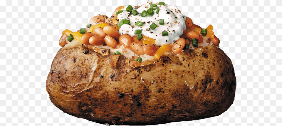 Top A Baked Potato With Bush39s Homestyle Baked Beans Jacket Potato, Food, Plant, Produce, Vegetable Free Png Download