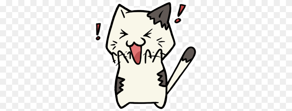 Top And Bobbis Face Hahahahaha Stickers For Android U0026 Ios Happy Cartoon Cat Gif, Person, Bag Png Image