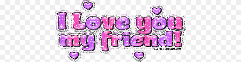 Top Buddy Amigo Fie Stickers For Android U0026 Ios Gfycat Love You Friend Gif, Purple, Text Free Transparent Png