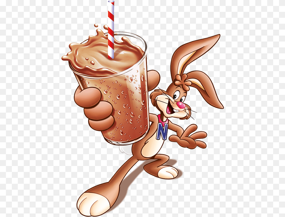 Top Companies Using A Rabbit In Logo Nestle Chocolate Milk Bunny, Beverage, Juice, Cup, Smoothie Free Png