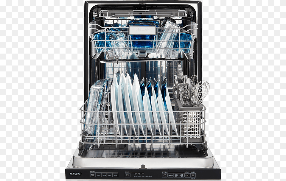 Top Control Dishwasher With Open Door Maytag Dishwasher Mdb8989shz Reviews, Appliance, Device, Electrical Device Free Png