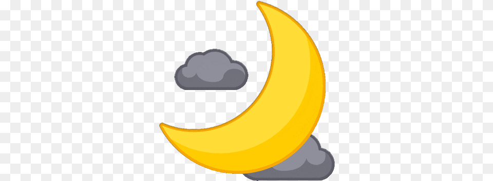 Top Crescent Moon Stickers For Android U0026 Ios Gfycat Animated Moon Clipart Gif, Banana, Food, Fruit, Plant Png Image