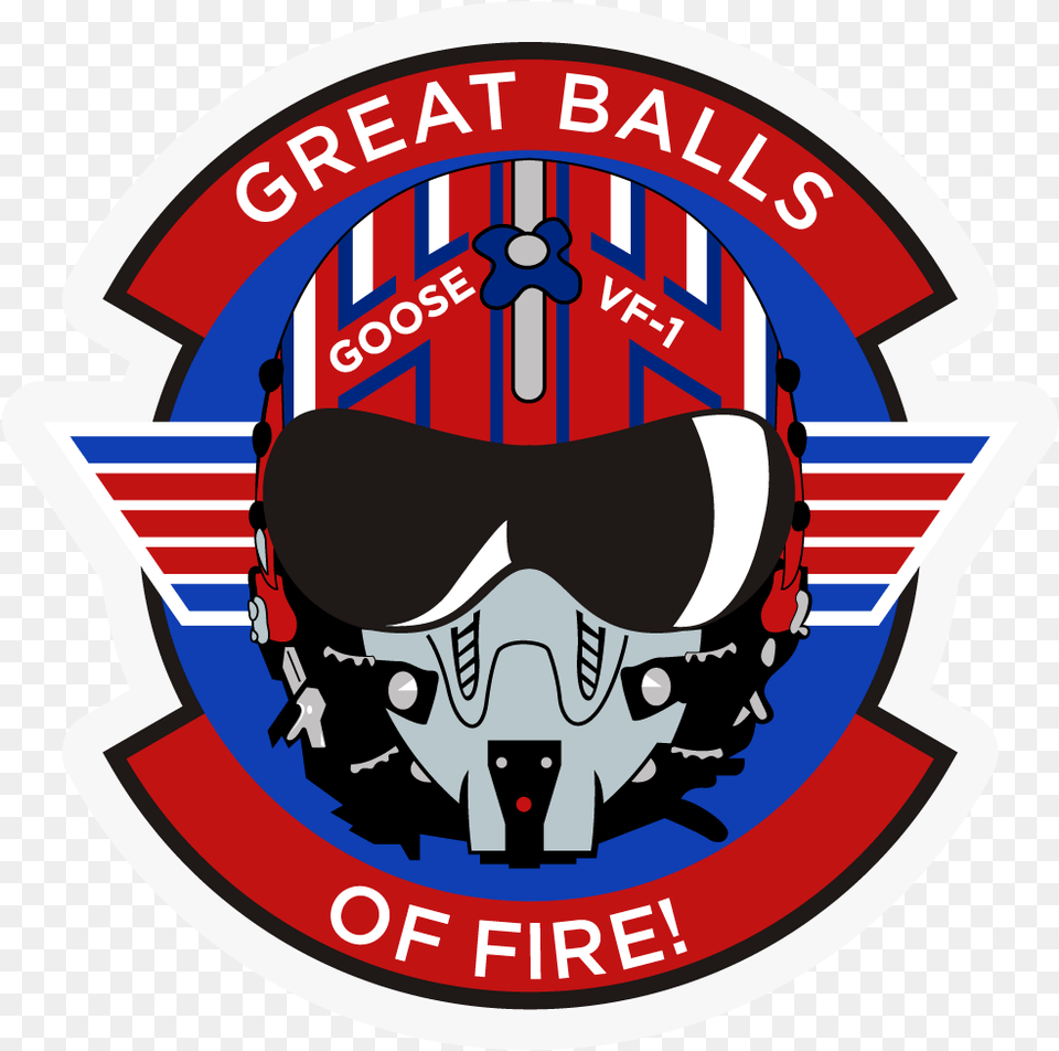 Top Gun Goose Sticker U2014 Airshow News Fire, Emblem, Symbol, Logo, Dynamite Free Png