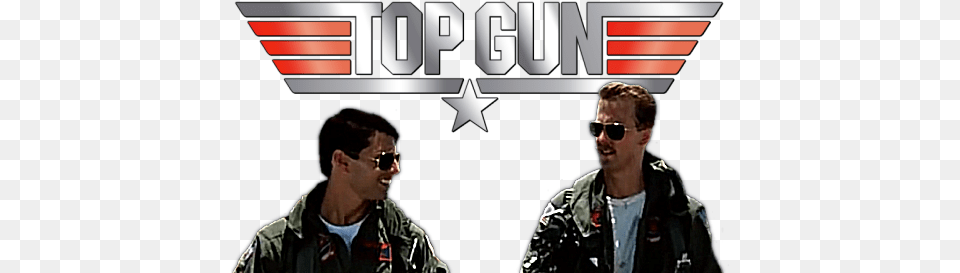 Top Gun Movie Image With Logo And Character Tom Cruise Top Gun Transparent, Accessories, Sunglasses, Jacket, Coat Png