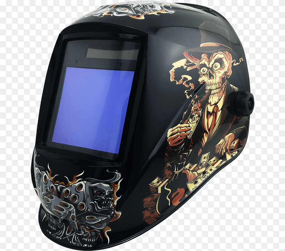 Top Gun Titan Auto Darkening Welding Helmet Rich Smoke, Crash Helmet, Person, Car, Transportation Png