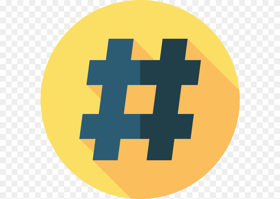 Top Hashtags Instagram Twitter Youtube Hashtag Flat Icon, First Aid, Logo, Symbol Png