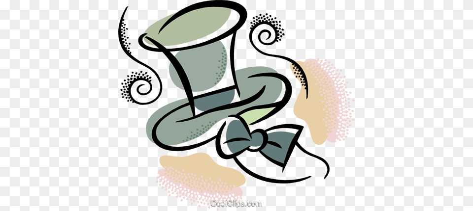 Top Hat And Bow Tie Royalty Vector Clip Art Illustration, Clothing, Pattern, Ammunition, Grenade Free Png Download