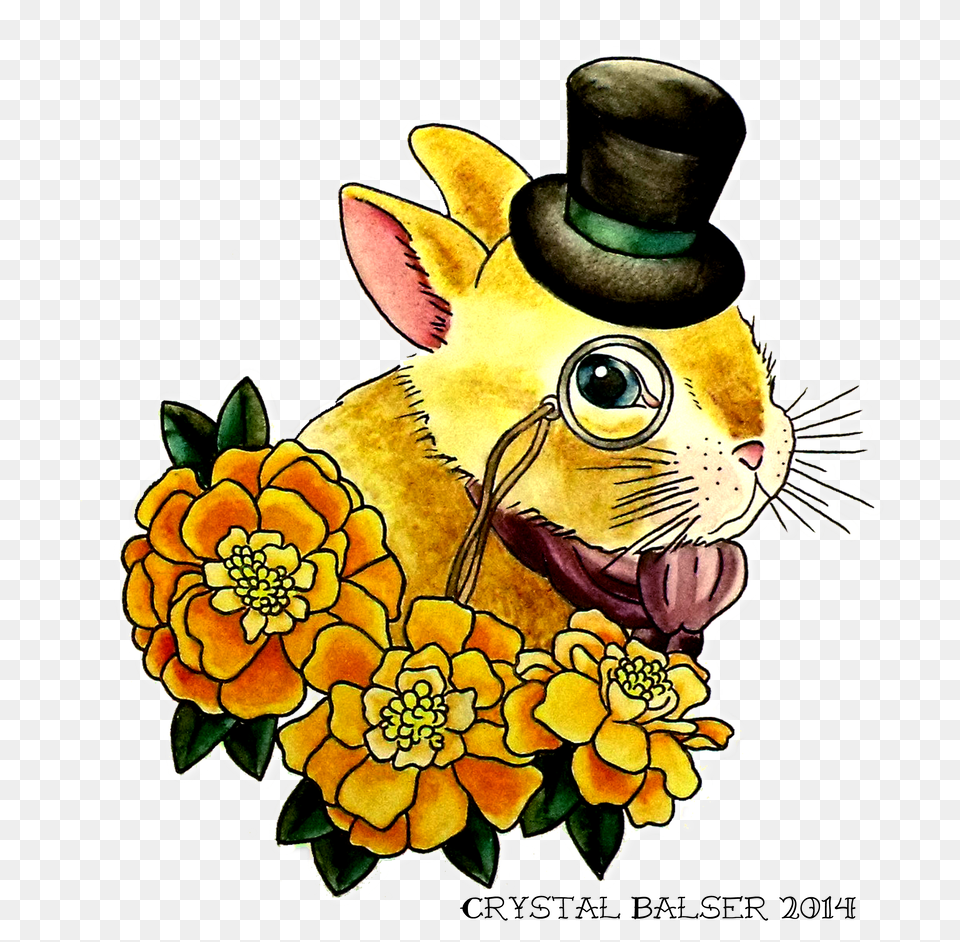 Top Hat Bunny Cartoon, Art, Graphics, Flower, Plant Free Png