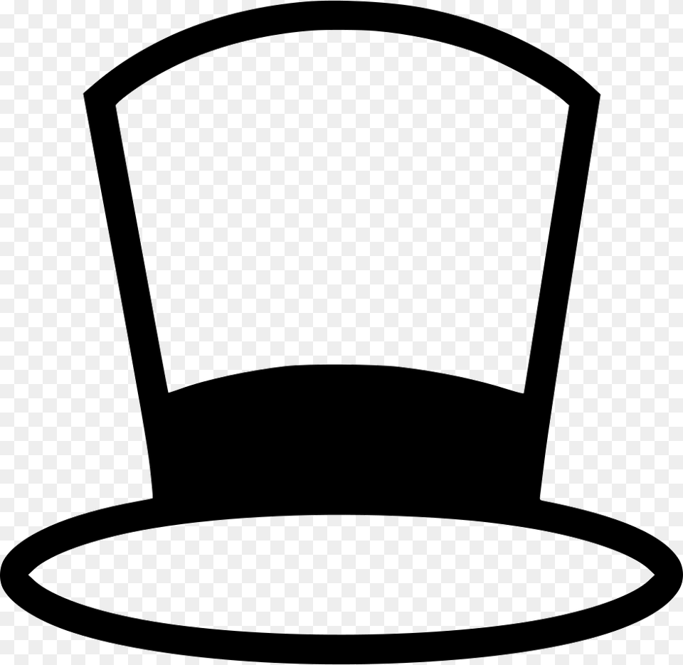 Top Hat Clipart Hat Black And White, Lighting, Stencil, Lamp Free Transparent Png