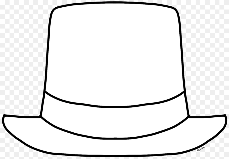 Top Hat Coloring Pages Coloring Pages, Clothing, Cowboy Hat, Hardhat, Helmet Free Png