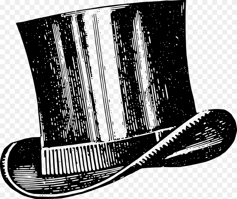 Top Hat Drawing Vintage, Gray Free Transparent Png