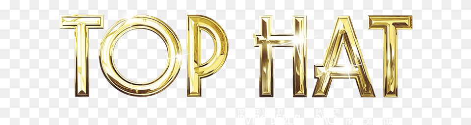 Top Hat Musical Logo, Gold, Text Free Png