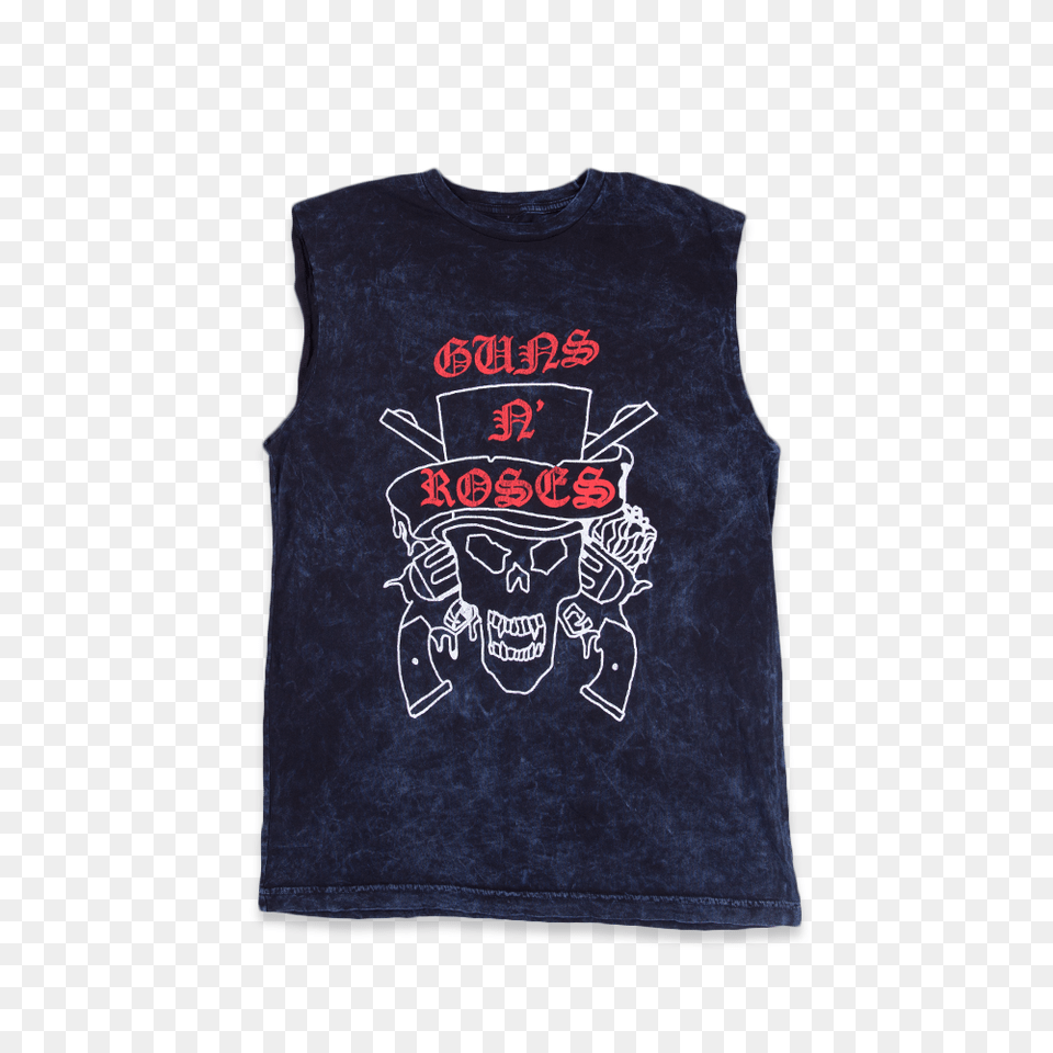Top Hat Sketch Skull Muscle Tank Sleeveless, Clothing, T-shirt, Vest, Tank Top Free Transparent Png