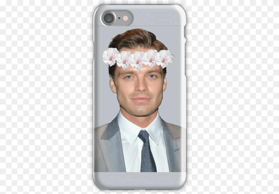 Top Images For Sebastian Stan Flower Crown On Picsunday Mobile Phone Case, Accessories, Tie, Formal Wear, Male Free Png