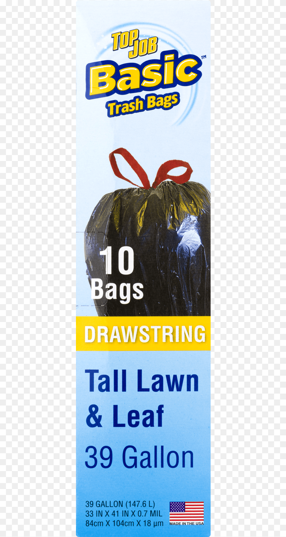 Top Job Basic Drawstring Tall Lawn Amp Leaf Bags 39 Top Job Basic Drawstring Tall Kitchen Trash Bags, Advertisement, Book, Poster, Publication Free Png Download
