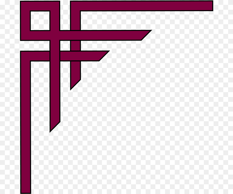 Top Left Black Arrow Svg Clip Arts, Cross, Purple, Symbol, Art Png Image
