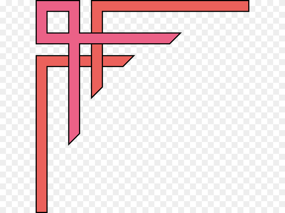 Top Left Corner Border, Cross, Symbol Free Png