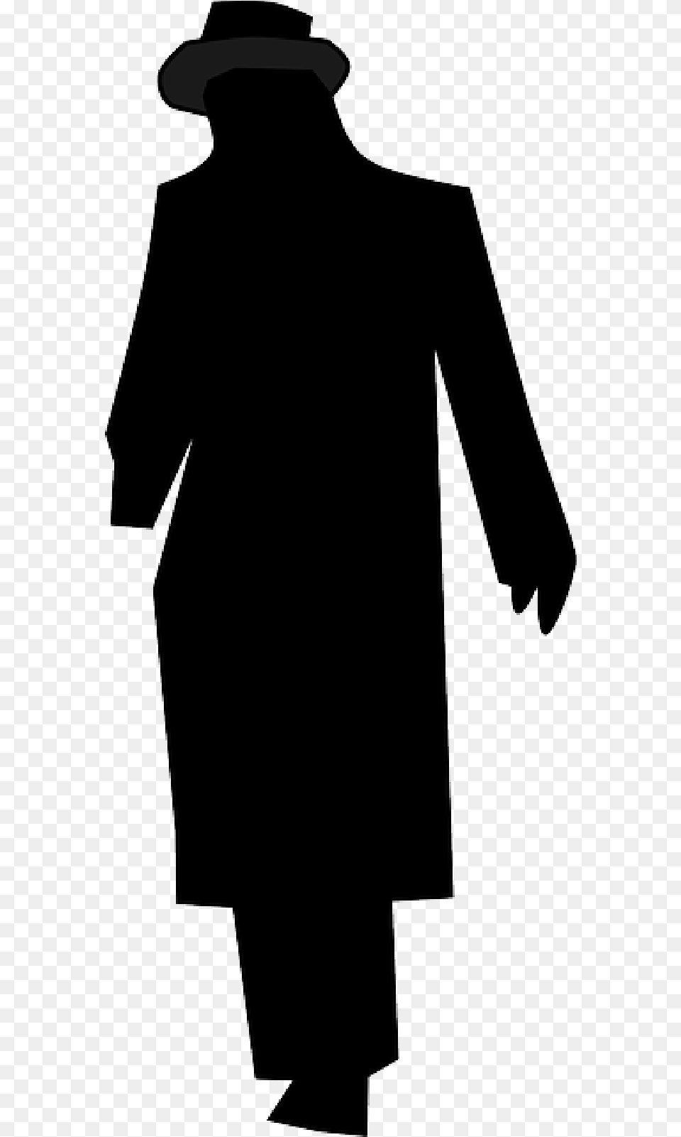 Top Man Silhouette Person Hat Night Walking Silhouette Man Walking Away, Sleeve, Clothing, Coat, Long Sleeve Free Png Download