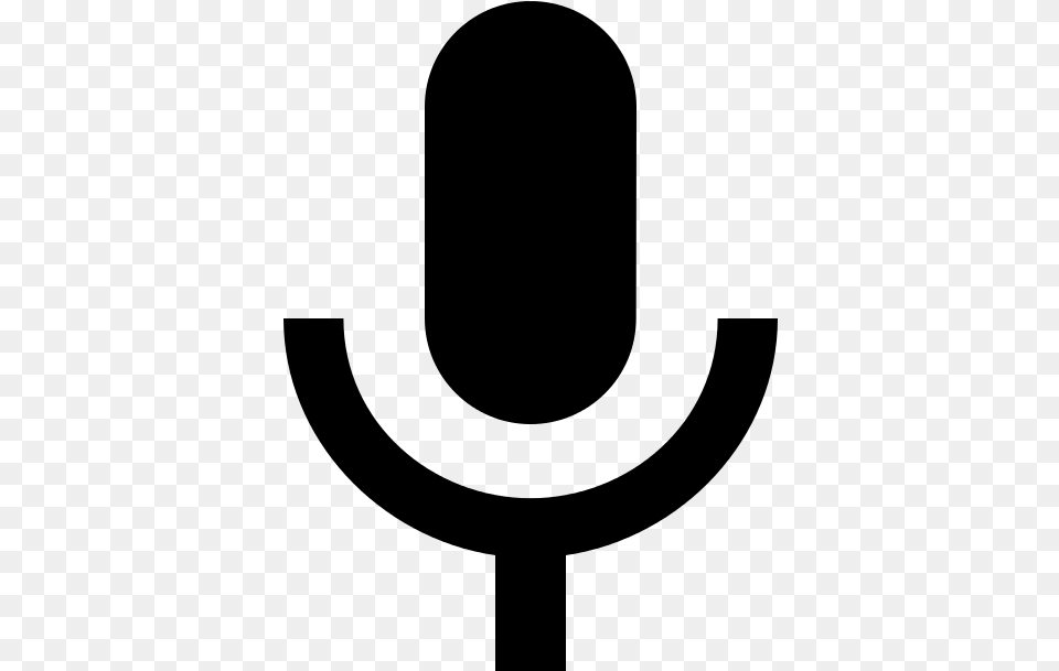 Top Of Microphone Mic Icon, Gray Png Image