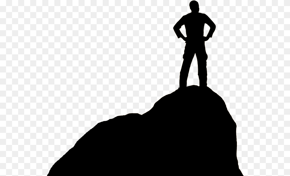 Top Of The Hill, Silhouette, Adult, Male, Man Free Transparent Png