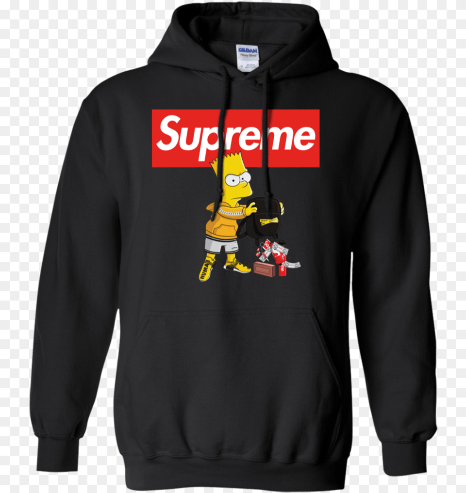 Top Sale Bart Simpson Supreme Gucci Shirt G185 Gildan Supreme Hoodie Bart Simpson, Sweatshirt, Sweater, Knitwear, Clothing Png