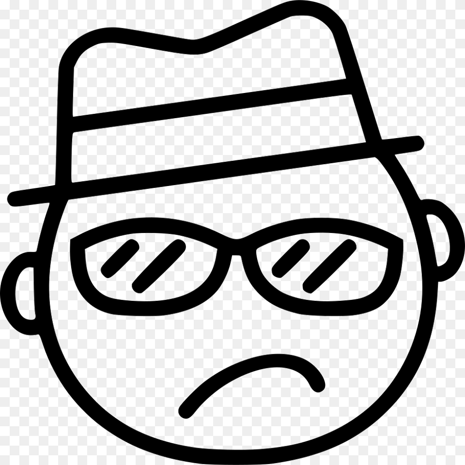 Top Secret Silly Face Icon, Clothing, Hat, Stencil, Accessories Free Png