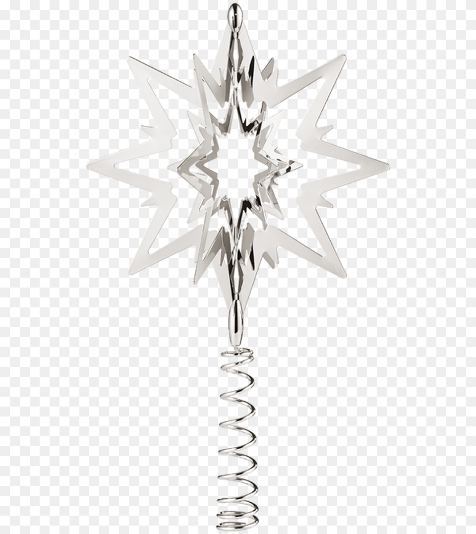 Top Star Christmas Tree Hanging Ornament Christmas Tree Top, Cross, Symbol, Accessories, Coil Free Png Download